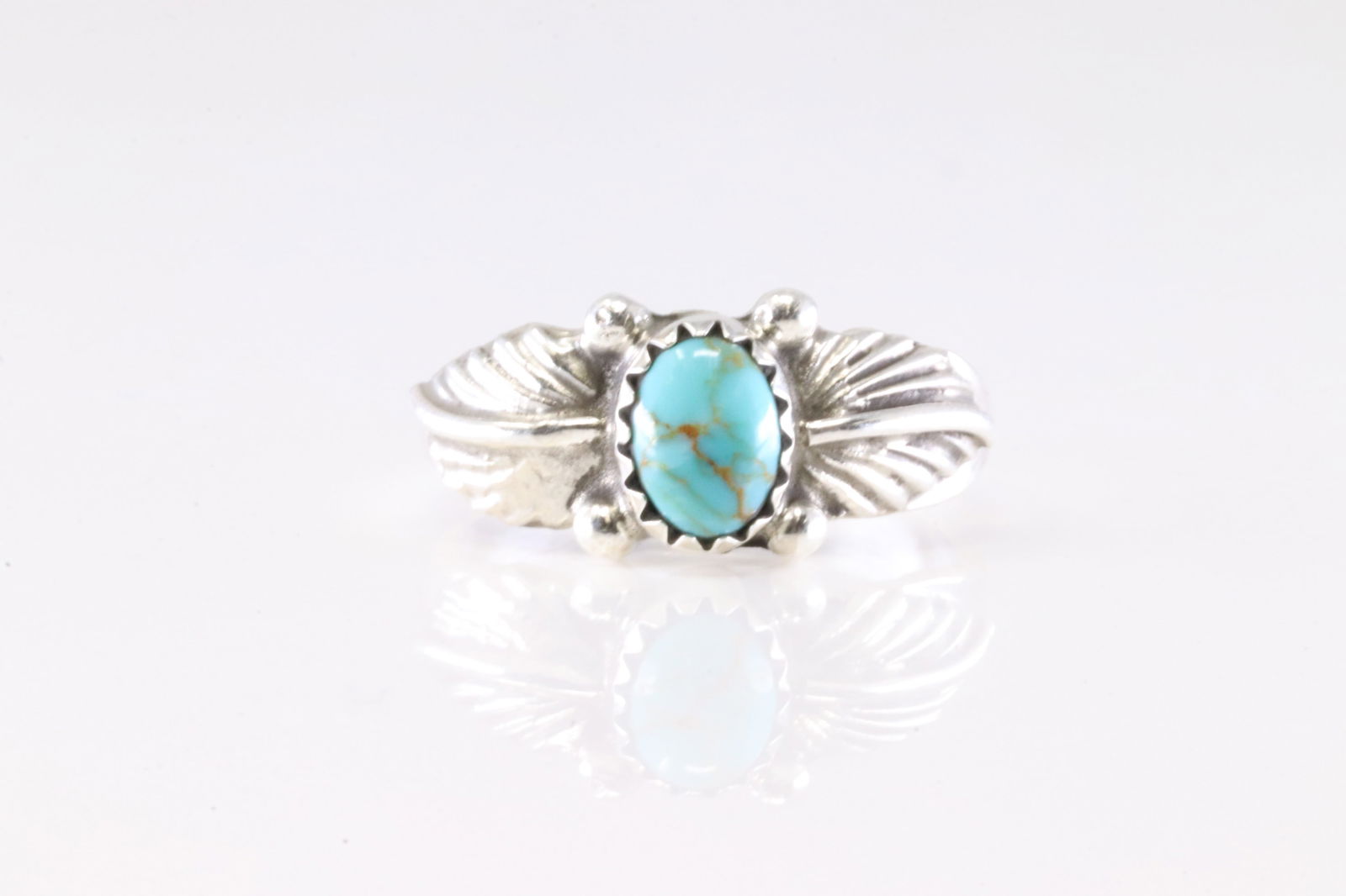 America Sterling Silver Turquoise Turquoise Ring. (1 of 3)
