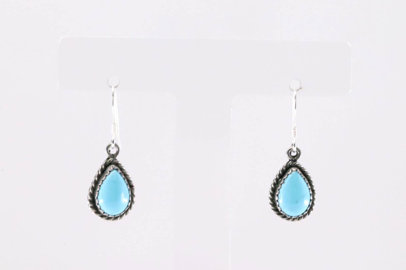 America Sterling Silver Turquoise Dangling Earring's. (1 of 3)