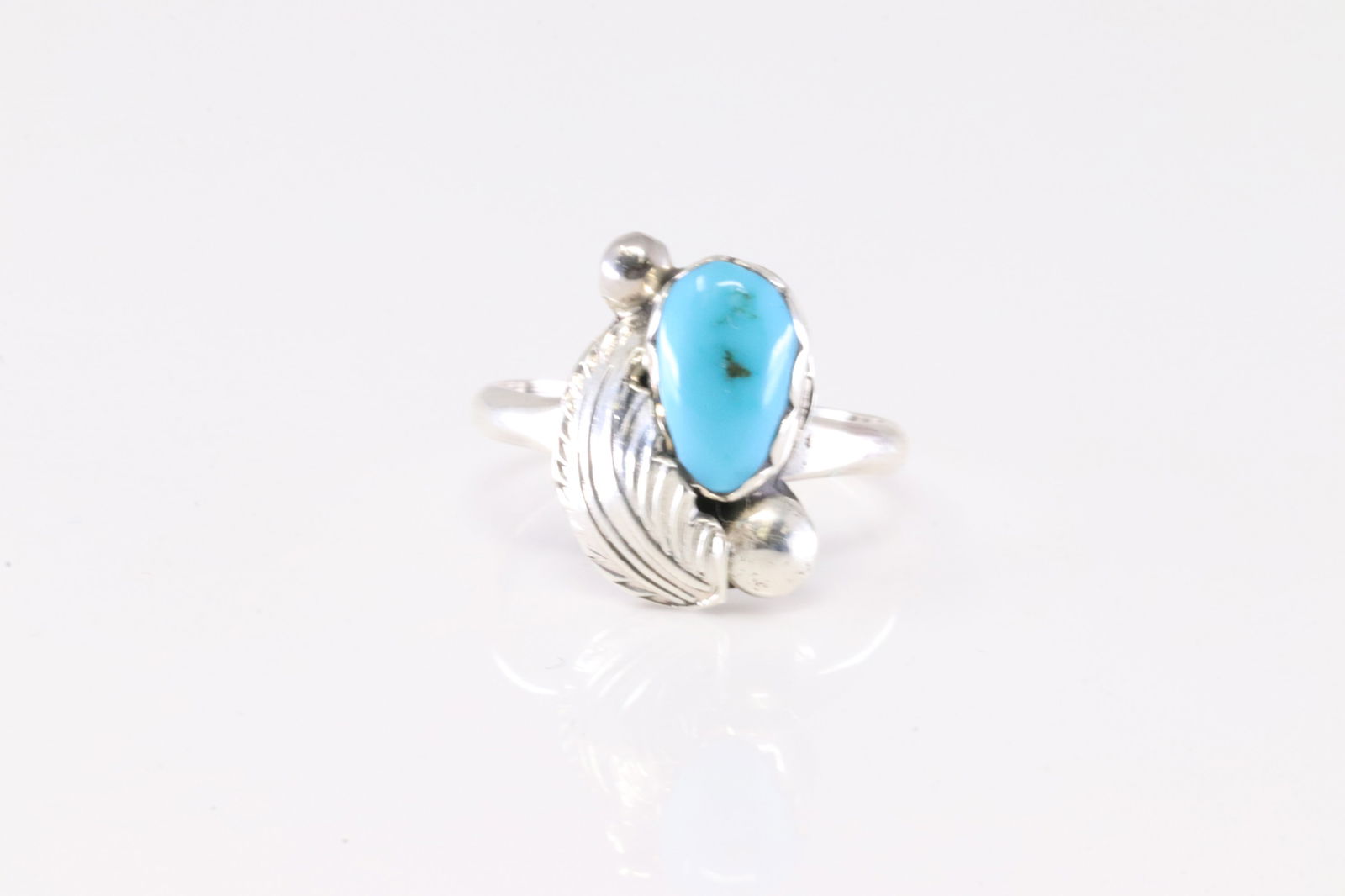 Native America Navajo Sterling Silver Turquoise Ring By Simplicio. (1 of 3)
