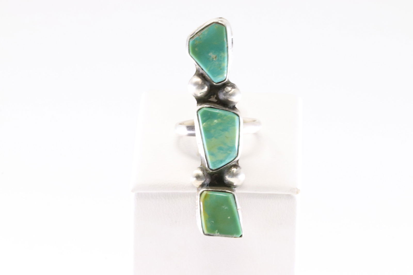 Native America Zuni Sterling Silver Turquoise Ring By Jude Candelaria. (1 of 4)