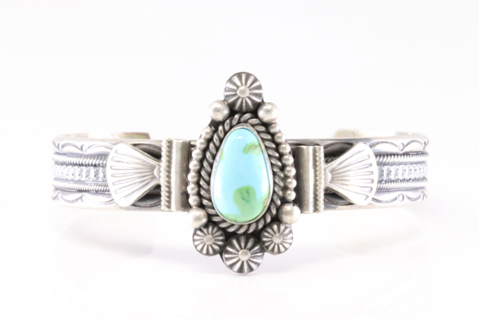 Native America Navajo Sterling Silver Sonora Gold Bracelet Cuff By Michael Calladito. (1 of 4)