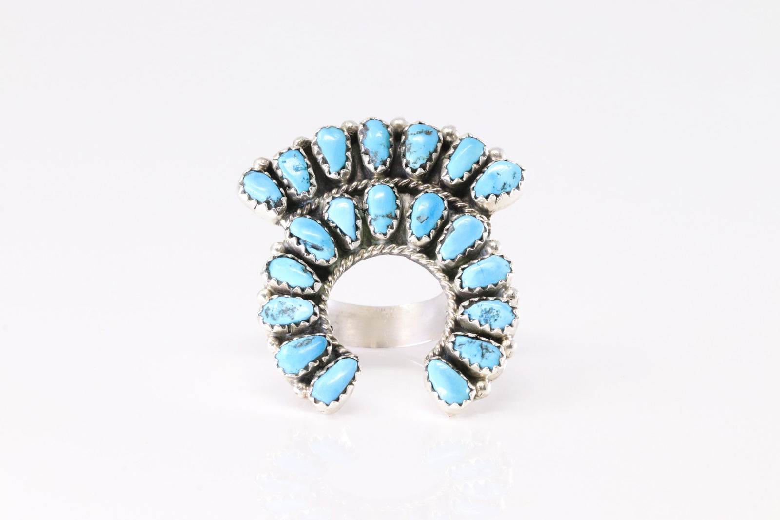 Native America Navajo Sterling Silver Turquoise Ring By JW. (1 of 4)