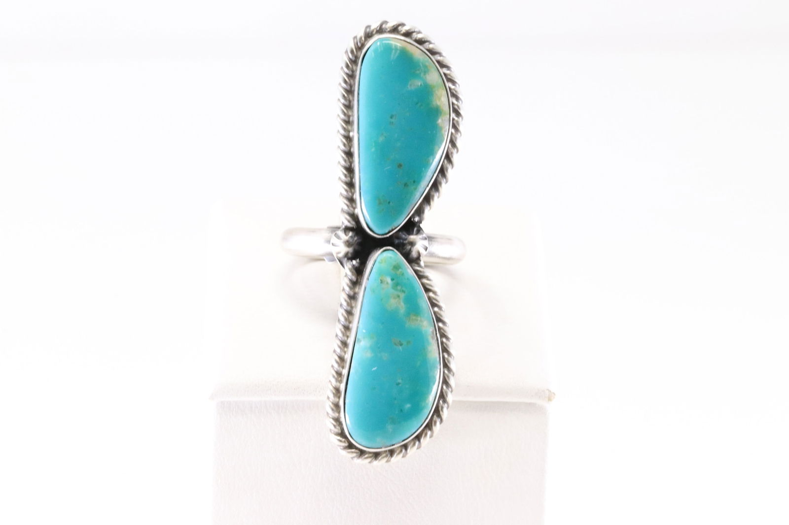 Native America Navajo Sterling Silver Turquoise Ring By Eugene Belone. (1 of 4)