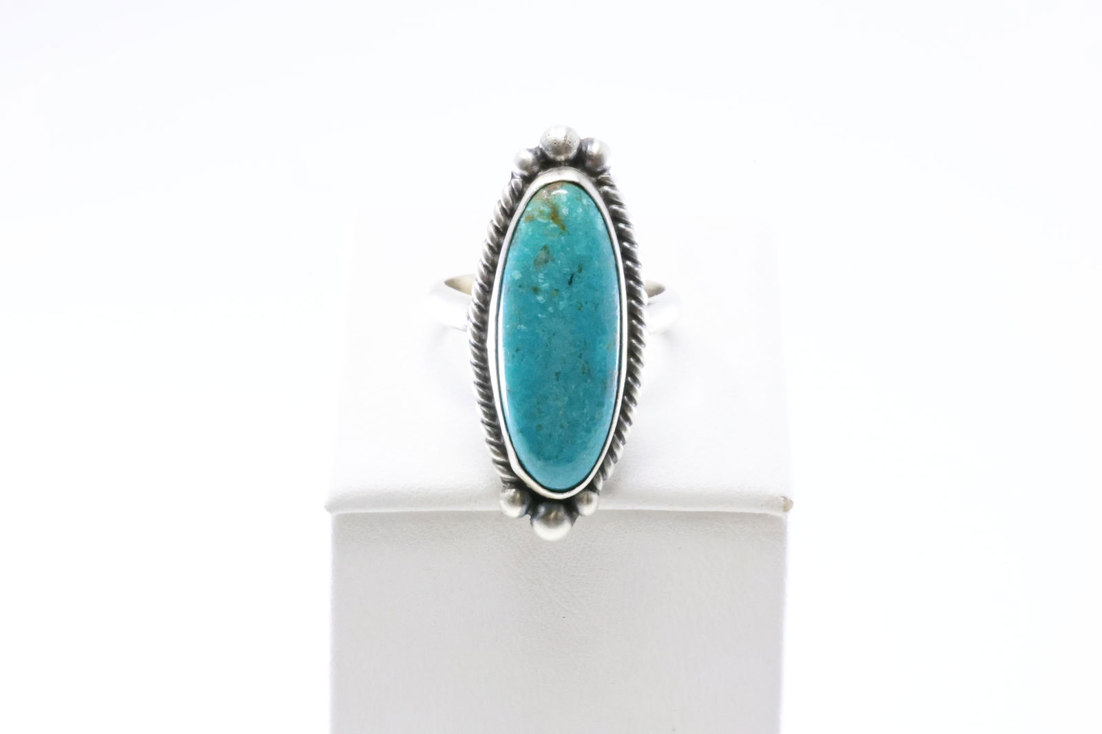 Native America Navajo Sterling Silver Turquoise Ring By Eugene Belone. (1 of 4)