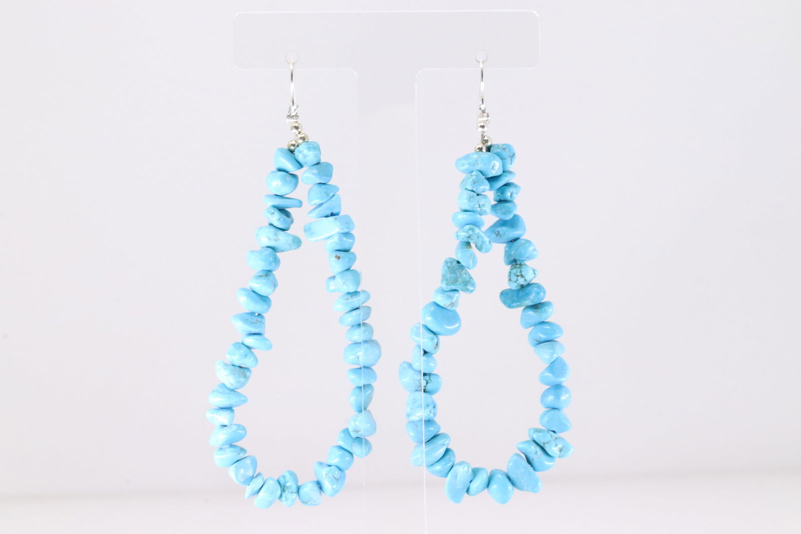 America Sterling Silver Turquoise Dangling Earring's.: This is a America Sterling Silver Turquoise Dangling Earring's.