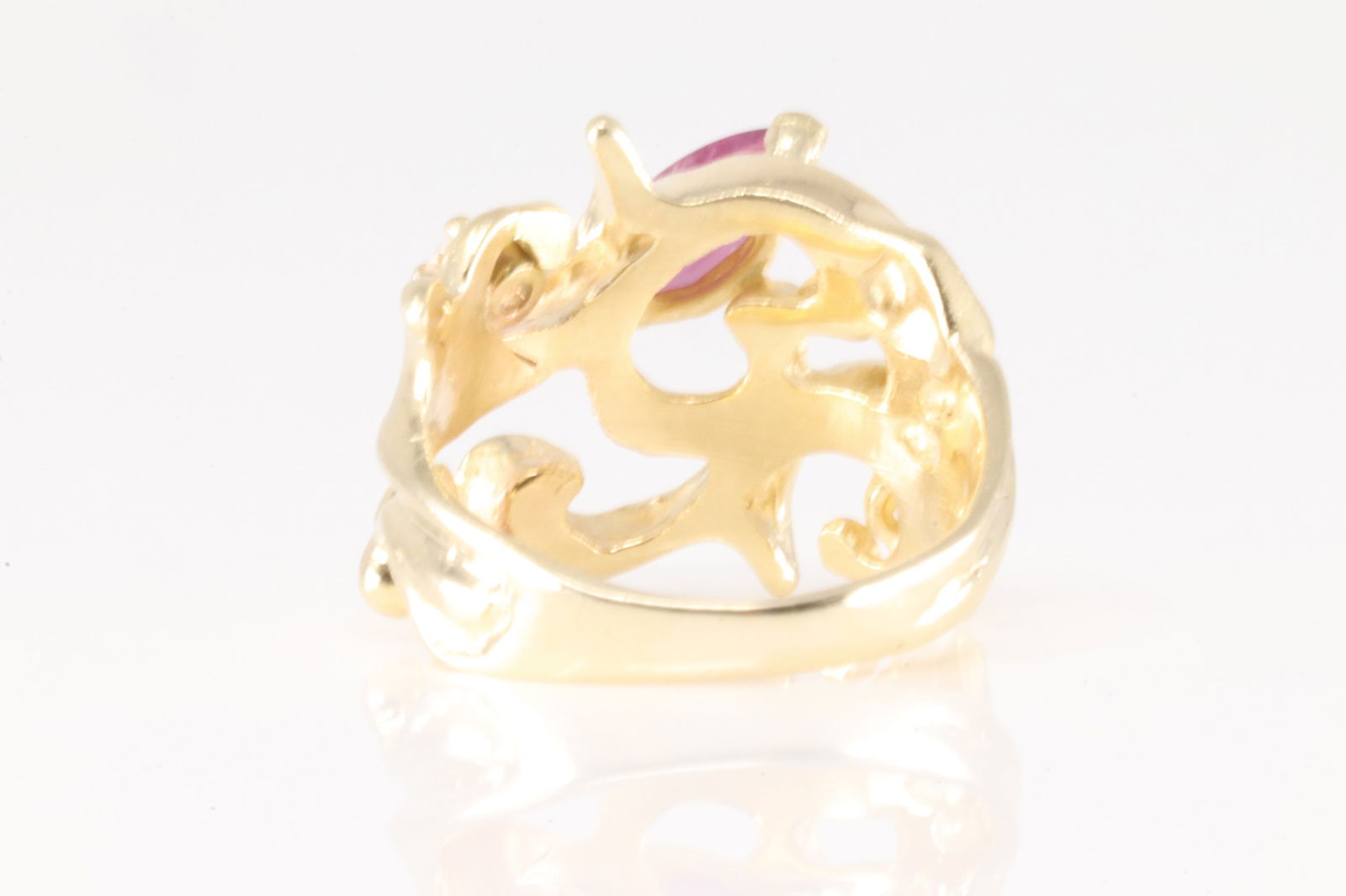 Ruby & Diamond Ring 14Kt. - 4