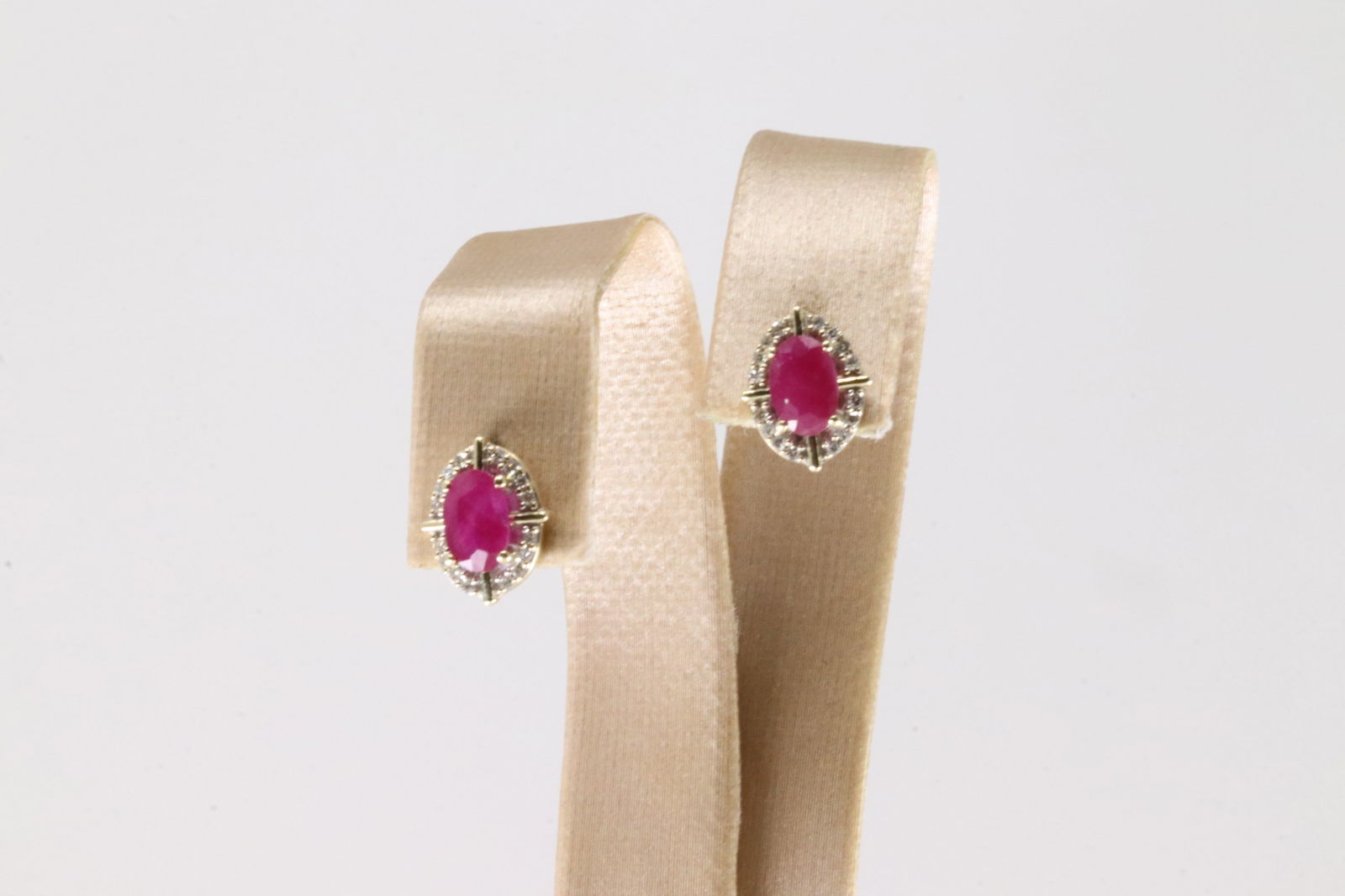 Ruby & Diamond Stud Earring 10Kt. - 2