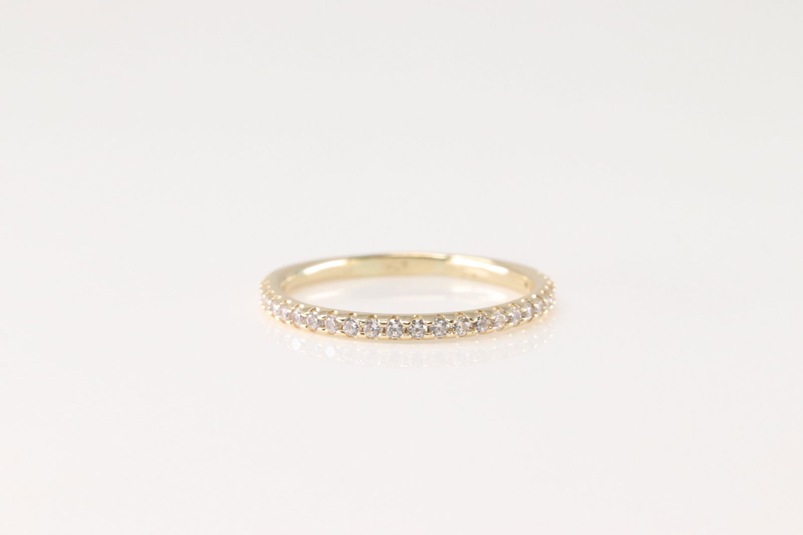Diamond Ring 14Kt.: 14Kt Yellow Gold Diamond Ring. This Band Ring has 25 Sparkling Diamonds. Diamonds weight approx: 0.30ctw. Ring size: 9.00. Total weight: 2.00 Grams.