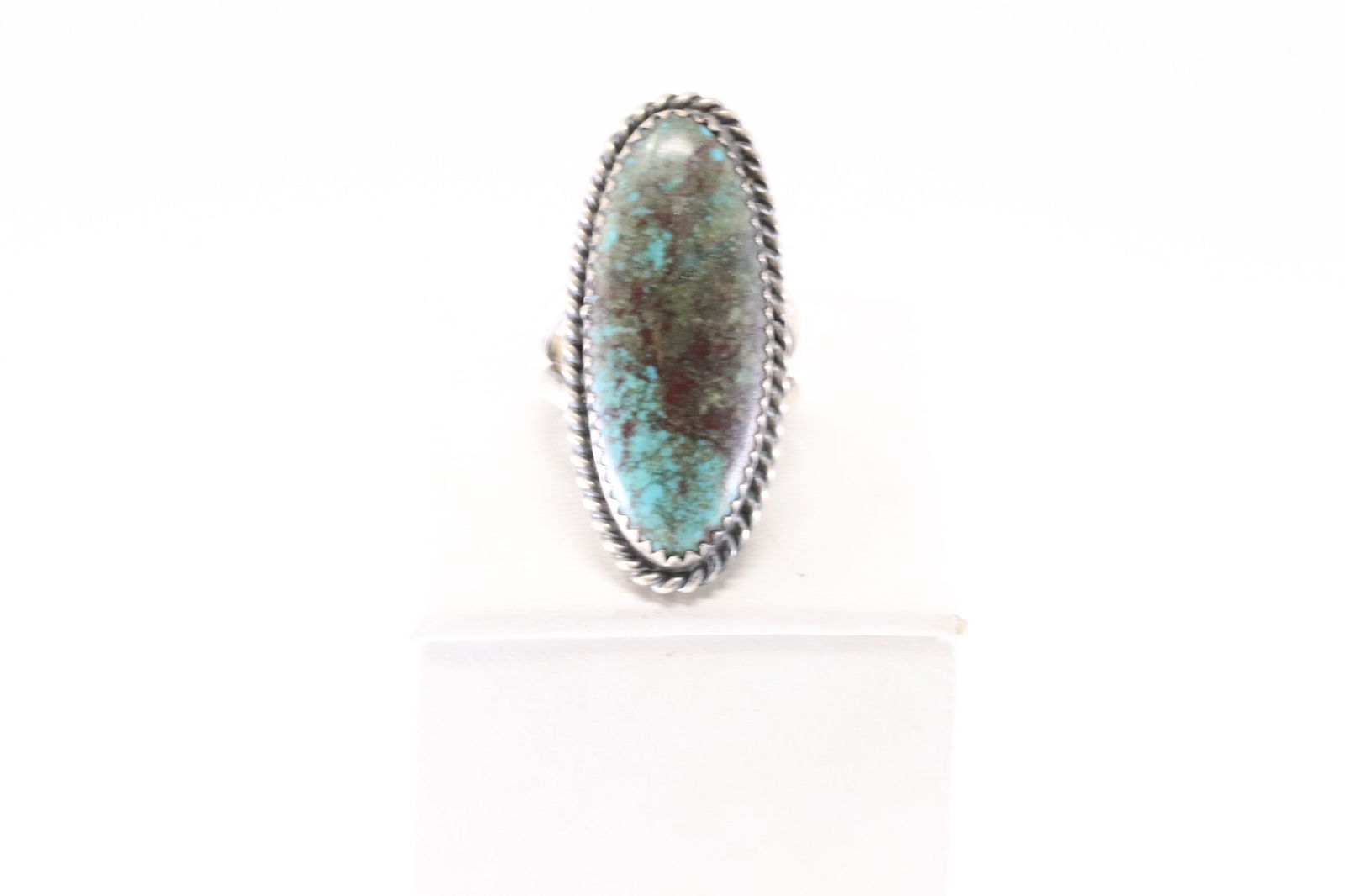 Native America Navajo Sterling Silver Turquoise Ring By C.: This is a Native America Navajo Sterling Silver Turquoise Ring By C. Stamp C. Ring Size: 6.00.