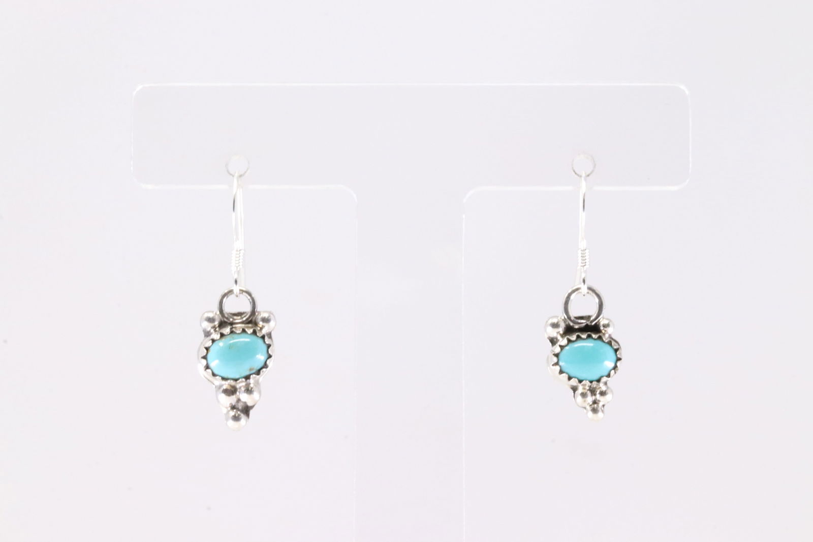 America Sterling Silver Turquoise Dangling Earring's.: This is a America Sterling Silver Turquoise Dangling Earring's.