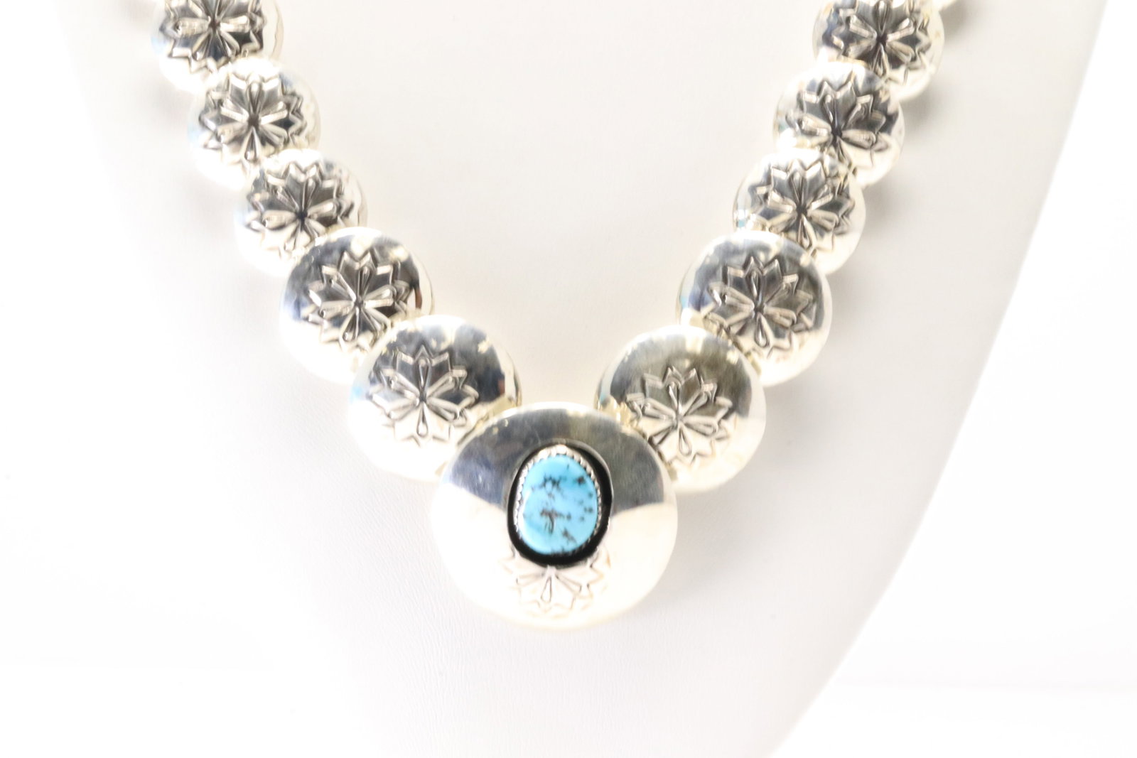 America Sterling Silver Turquoise Necklace. (1 of 4)