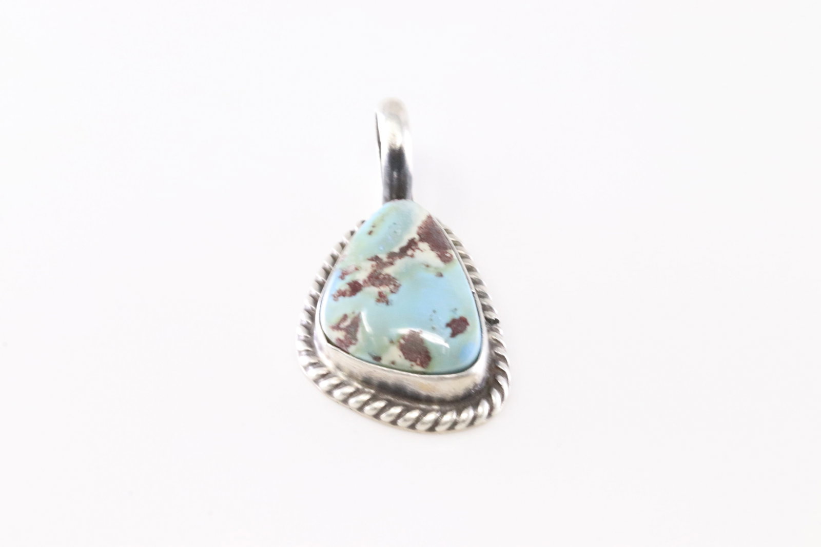 Native America Navajo Sterling Silver Turquoise Pendant By Dixon. (1 of 3)