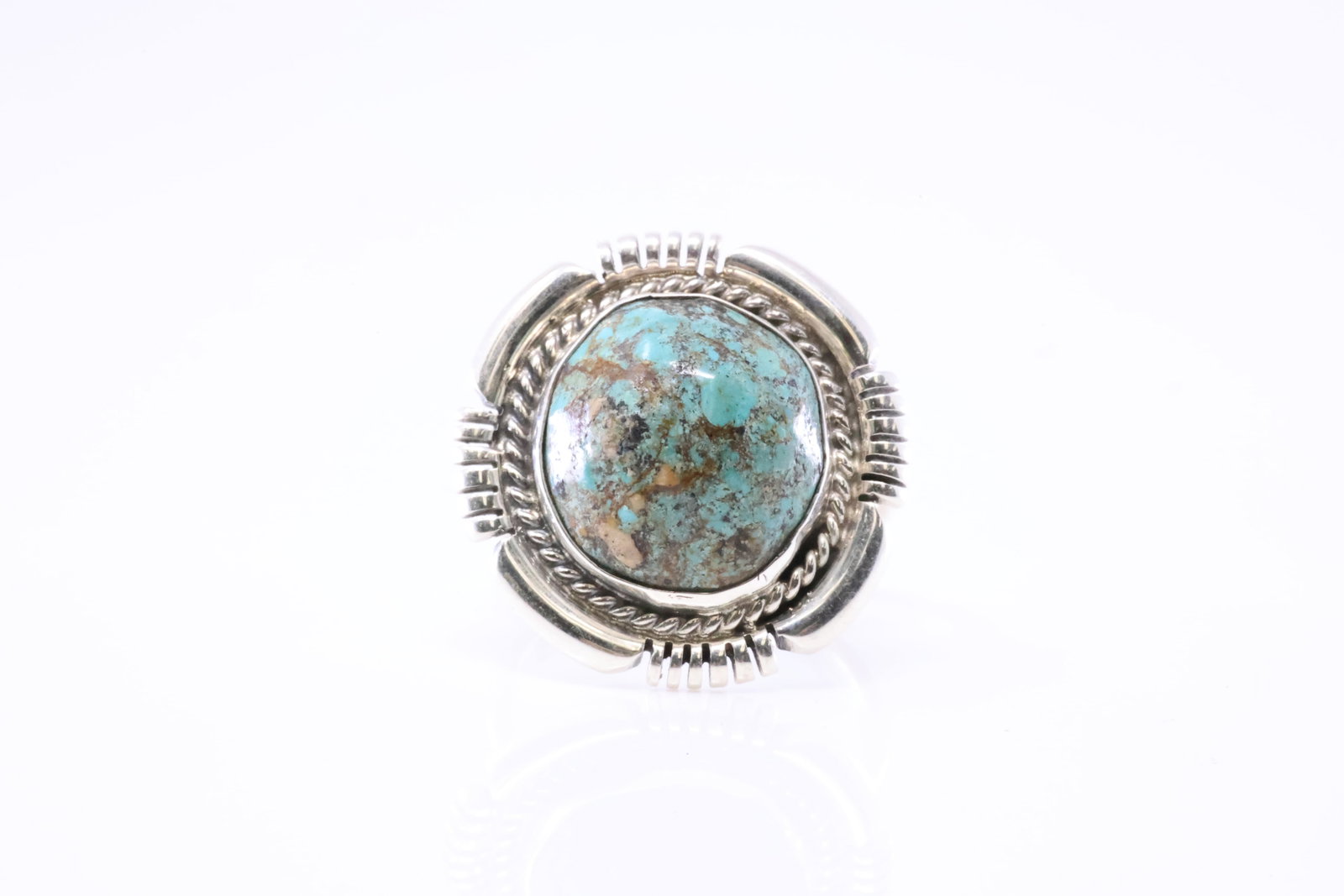 Native America Navajo Sterling Silver Turquoise Ring By Jason B. (1 of 4)