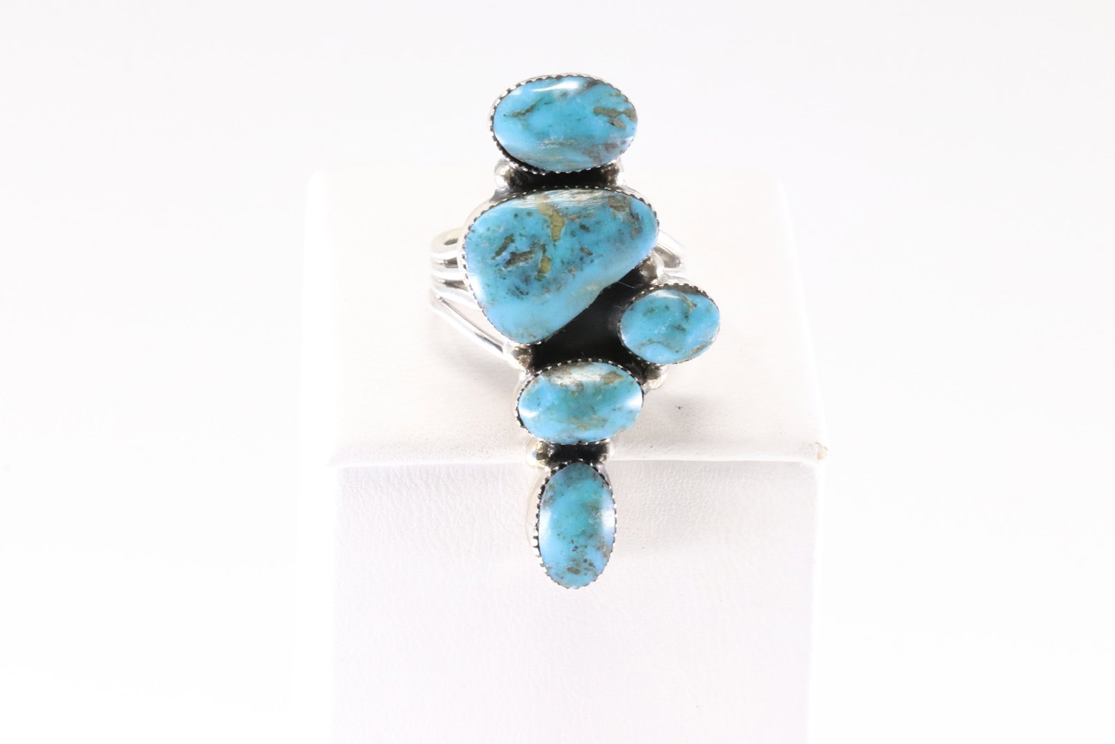 Native America Navajo Sterling Silver Turquoise Ring By Jimmy Picotte. From R.B Company.: This is a Native America Navajo Sterling Silver Turquoise Ring By Jimmy Picotte. From R.B Company. Stamp By R.B Company. Ring Size: 7.50.