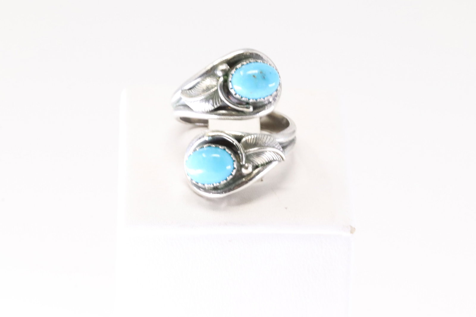 Native America Navajo Sterling Silver Turquoise Ring By Genevieve Francisco. From R.B Company. (1 of 4)