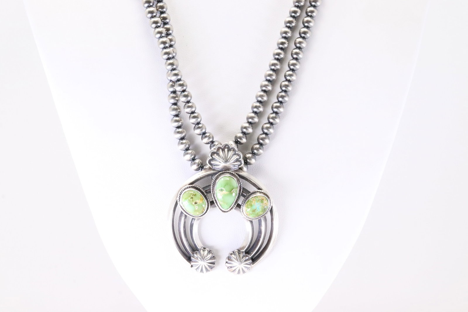 Native America Navajo Sterling Silver Sonora Gold Turquoise Pendant By Tom Lewis With Machine Made (1 of 4)