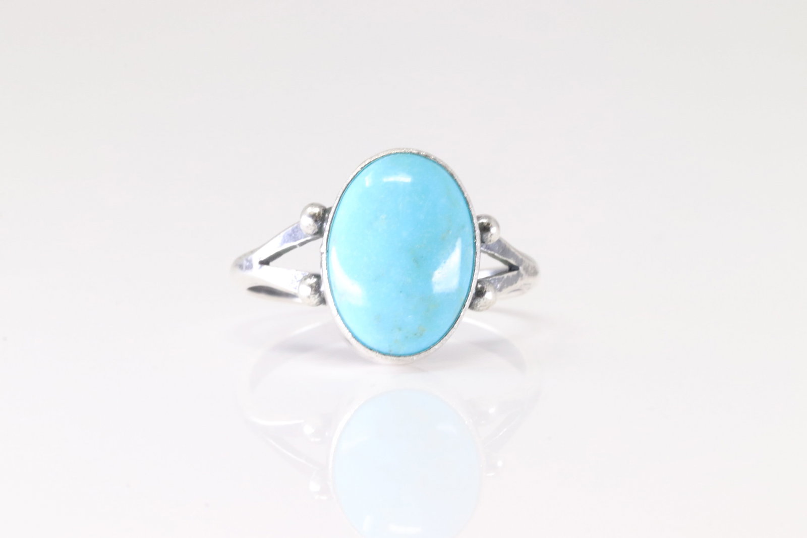 America Sterling Silver Turquoise Ring. (1 of 4)