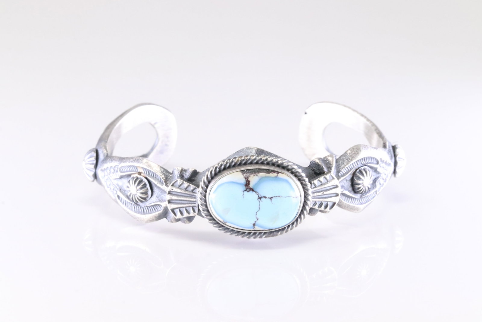 Native America Navajo Sterling Silver Golden Hill Turquoise Bracelet Cuff By Kevin Billah. From C: This is a Native America Navajo Sterling Silver Golden Hill Turquoise Bracelet Cuff By Kevin Billah. From C Company. Stamp By C Company.