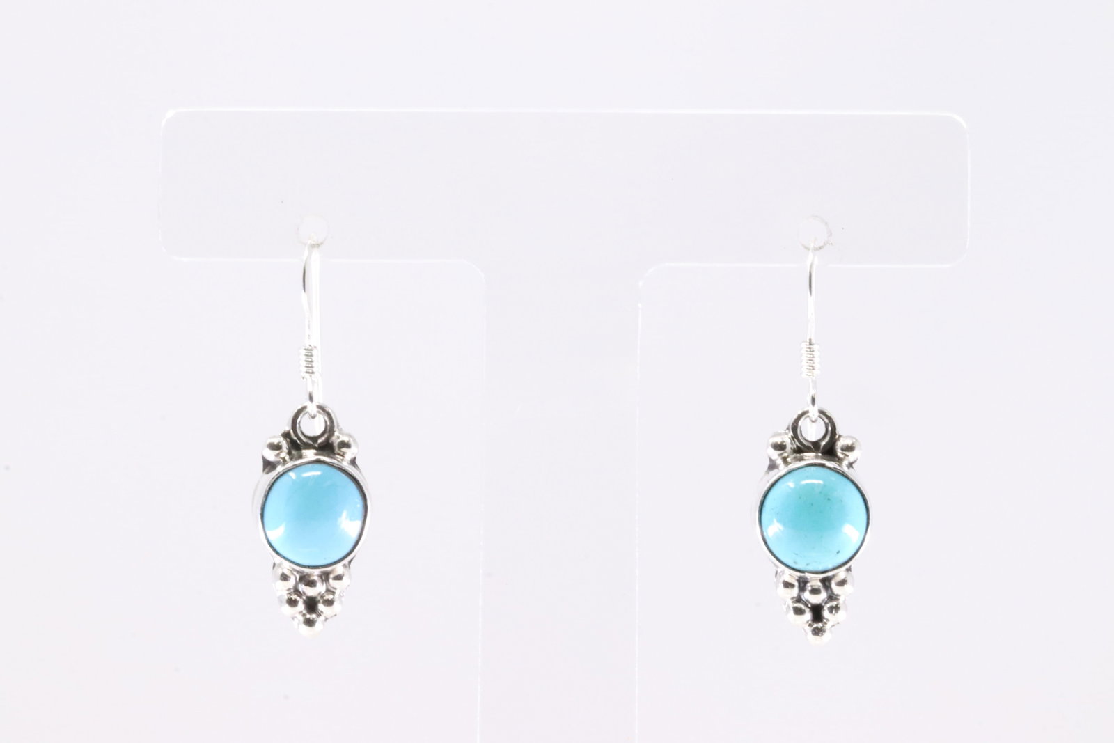 Native America Navajo Sterling Silver Turquoise Dangling Earring's By Isabel Yazzie.: This is a Native America Navajo Sterling Silver Turquoise Dangling Earring's By Isabel Yazzie. Stamp From R.B Company.