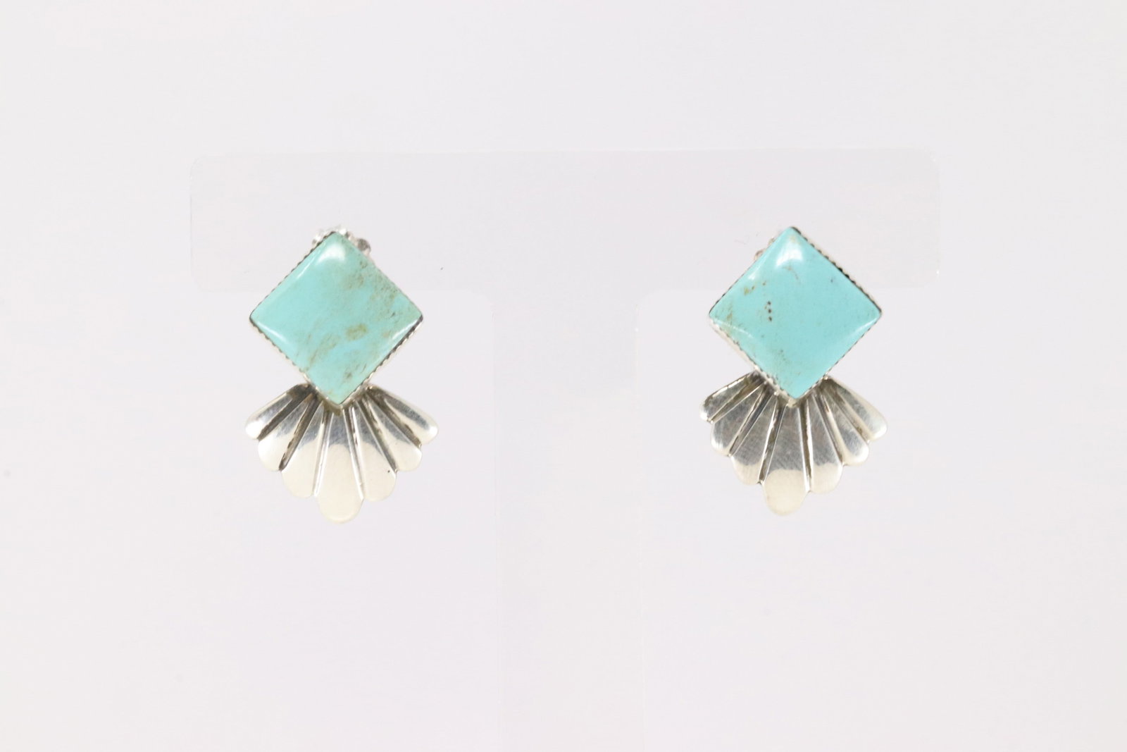 America Sterling Silver Turquoise Post Earring's.: This is a America Sterling Silver Turquoise Post Earring's.