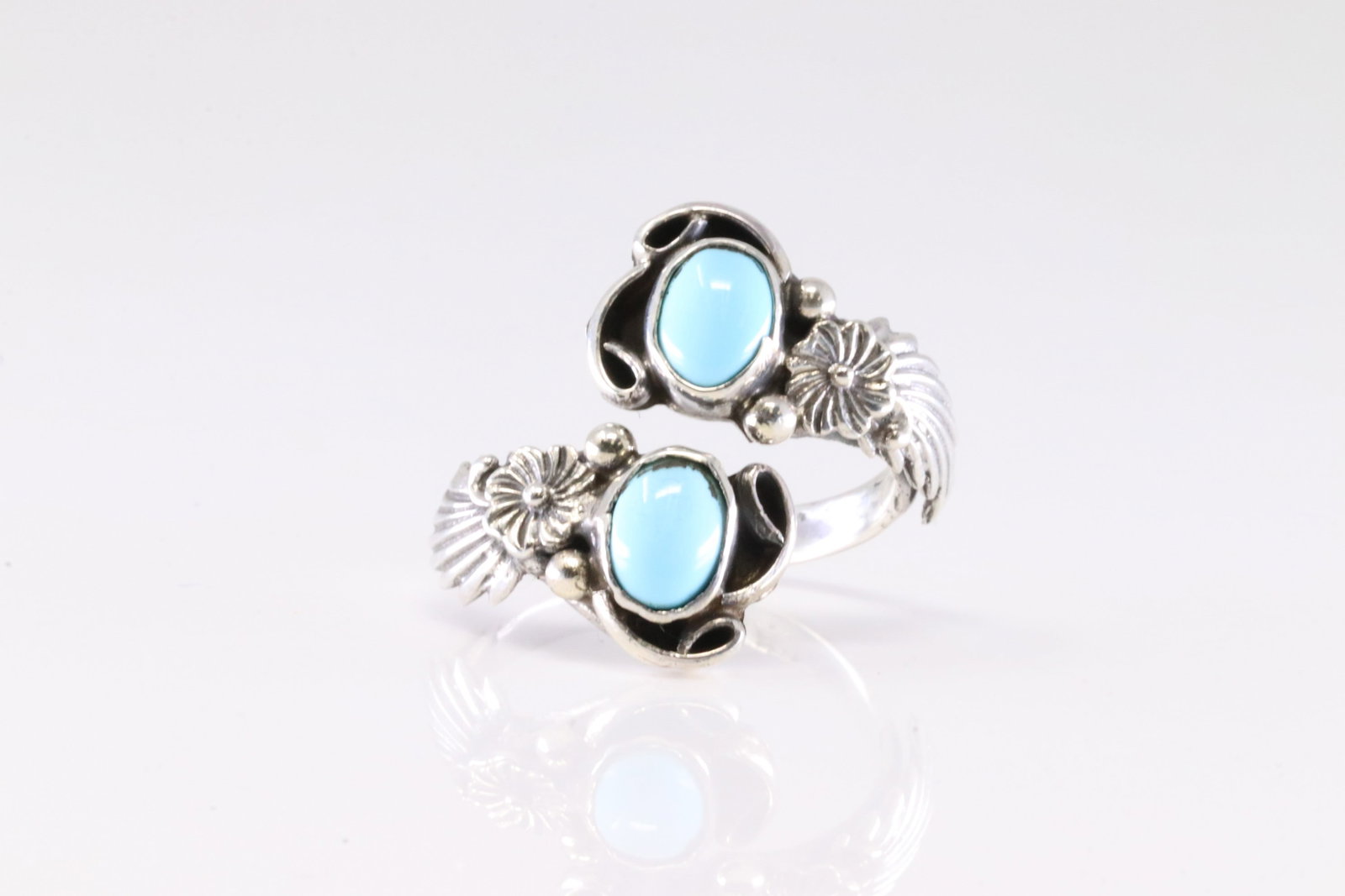 America Sterling Silver Turquoise Ring. (1 of 4)
