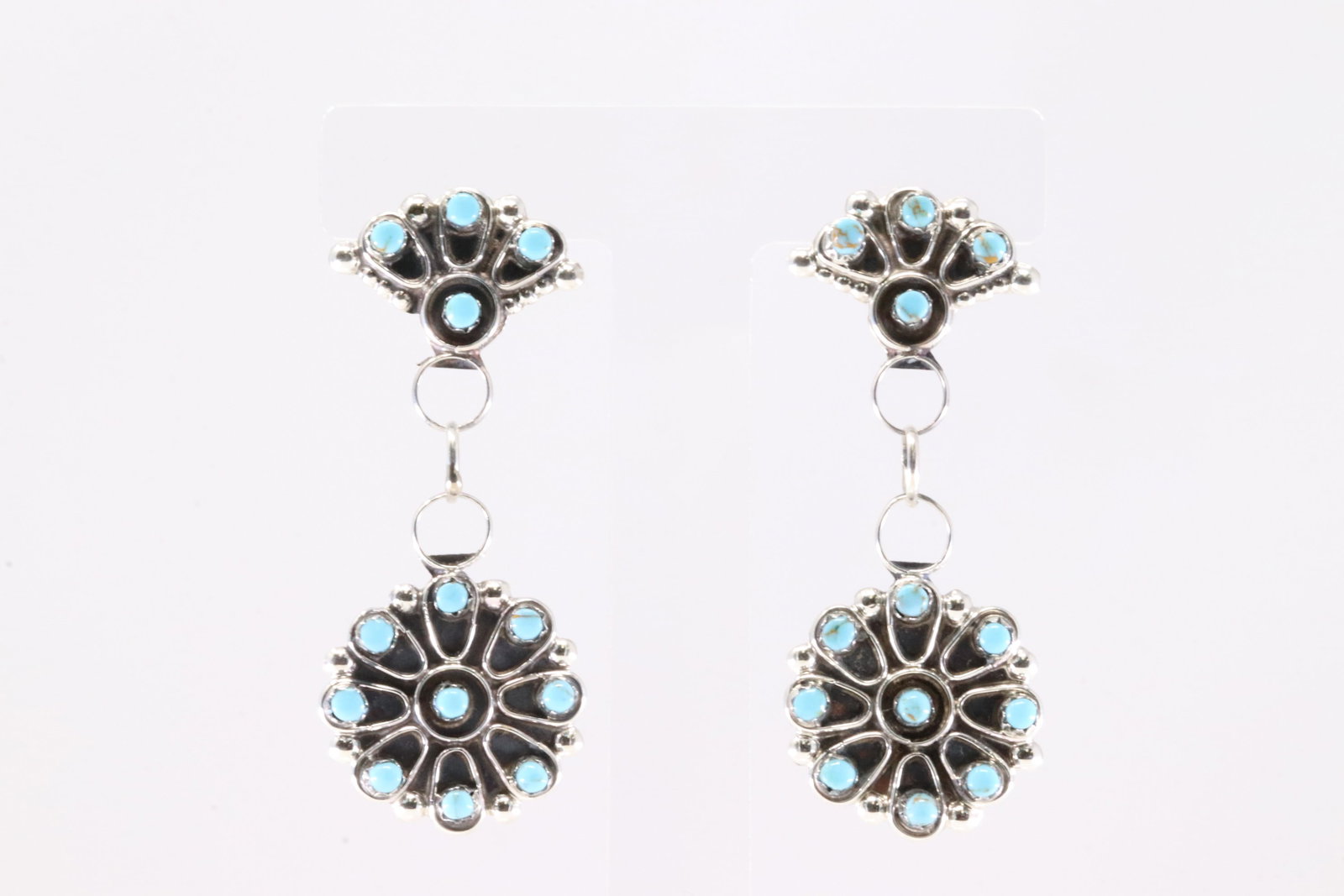 America Sterling Silver Turquoise Post Earring's. (1 of 4)