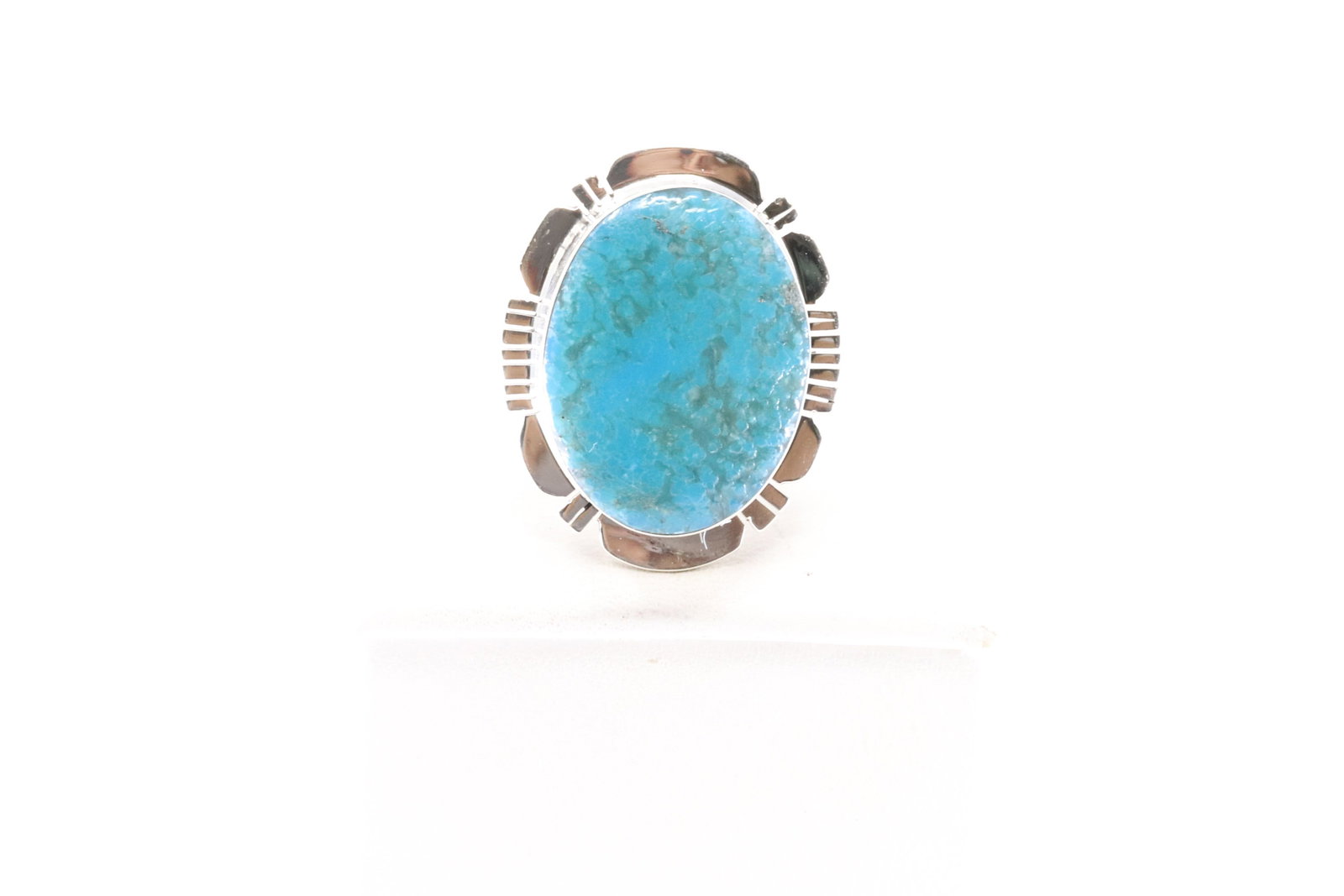 Native America Sterling Silver Turquoise Ring By Jimmy Garcia. (1 of 4)
