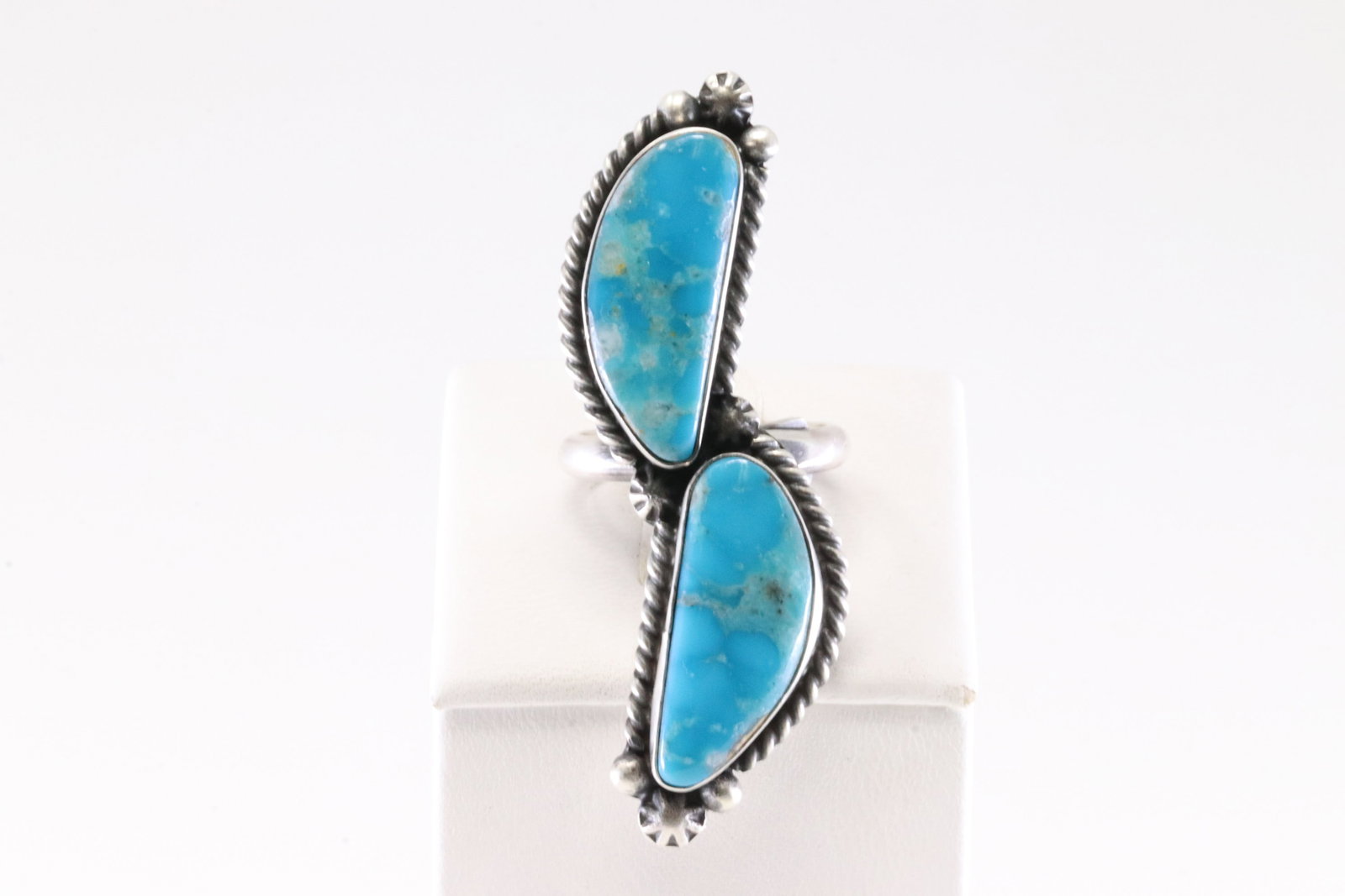 Native America Navajo Sterling Silver Turquoise Ring By Eugene Belone. (1 of 4)
