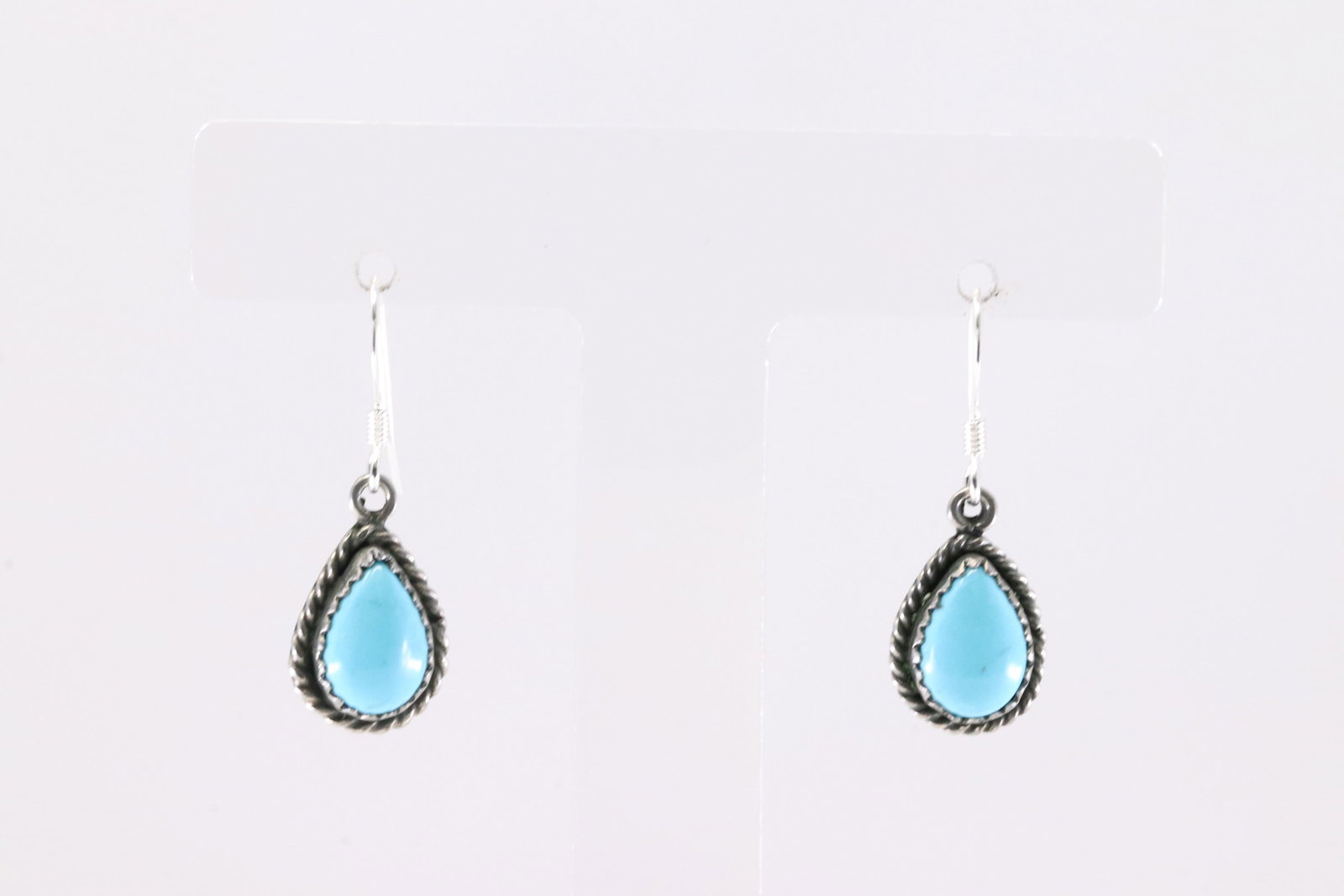 America Sterling Silver Turquoise Dangling Earring's. (1 of 3)