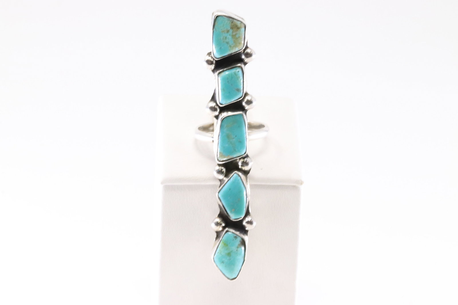 Native America Zuni Sterling Silver Turquoise Ring By Jude Candelaria. (1 of 4)
