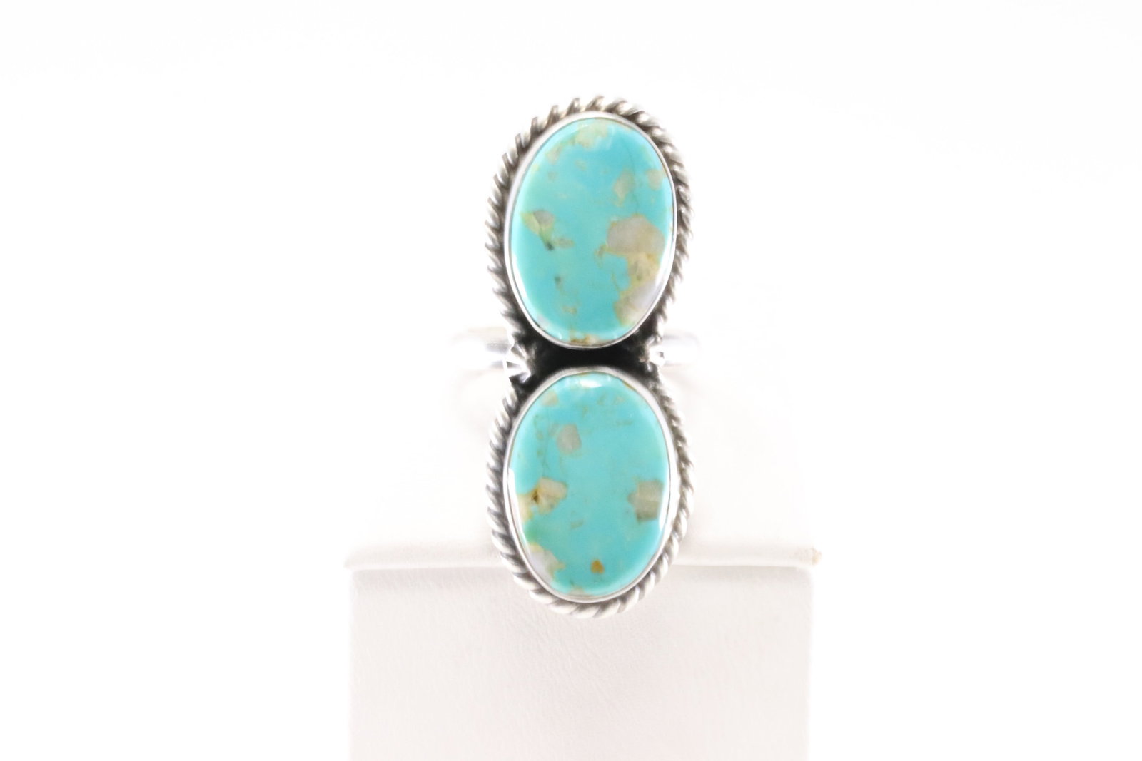 Native America Navajo Sterling Silver Turquoise Ring By Eugene Belone. (1 of 4)
