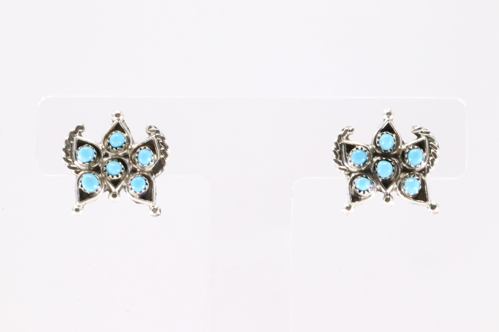 America Sterling Silver Turquoise Post Dangling Earring's.: This is a America Sterling Silver Turquoise Post Dangling Earring's.