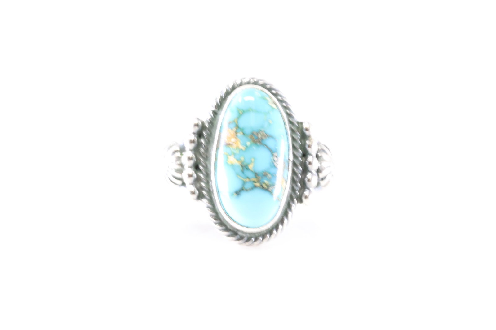 Native America Navajo Sterling Silver Sonora Gold Turquoise Ring By Samuel Yellowhair. From R.B: This is a Native America Navajo Sterling Silver Sonora Gold Turquoise Ring By Samuel Yellowhair. From R.B Company. Stamp By R.B Company. Ring Size: 6.00.