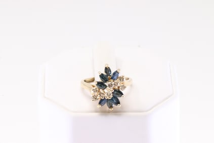 Sapphire & Diamond Ring 14Kt.
