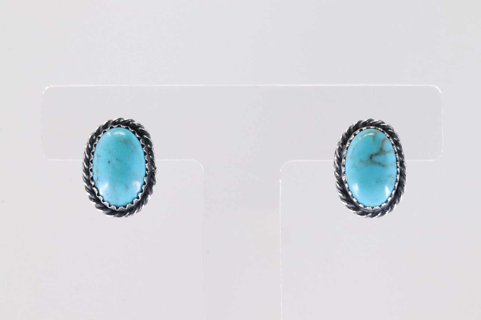 America Sterling Silver Turquoise Post Earring's.: This is a America Sterling Silver Turquoise Post Earring's.