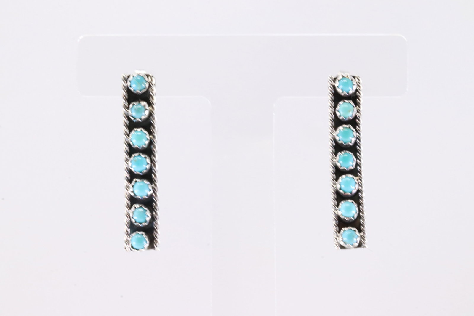 America Sterling Silver Turquoise Post Earring's.: This is a America Sterling Silver Turquoise Post Earring's.