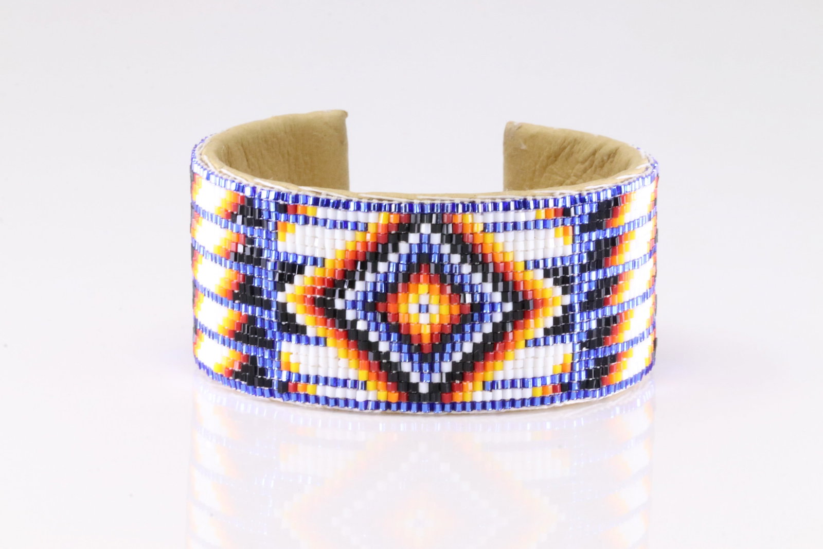 Native America Multi-Color Stone Leather Bracelet Cuff.: This is a Native America Multi-Color Stone Leather Bracelet Cuff.