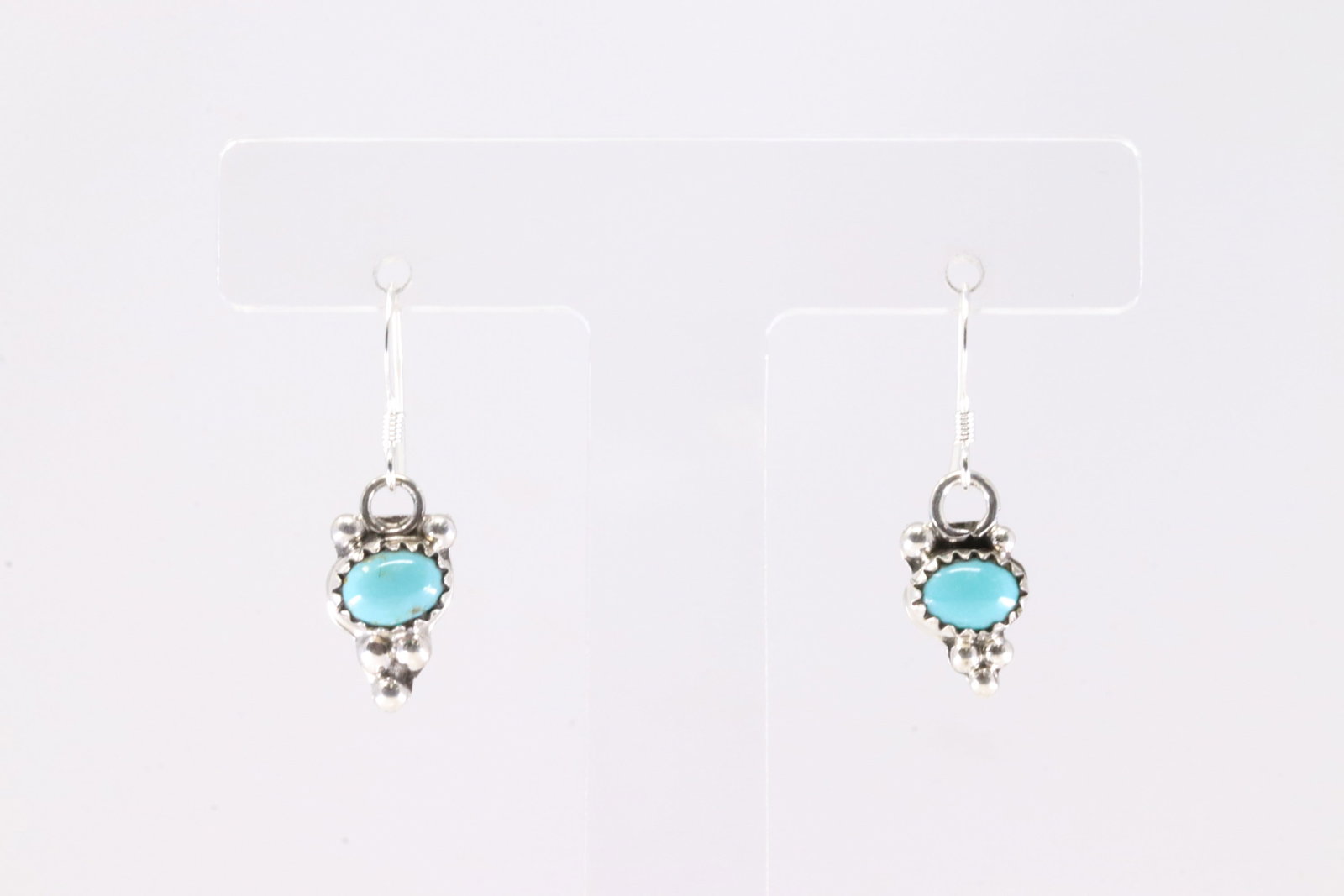 America Sterling Silver Turquoise Dangling Earring's.: This is a America Sterling Silver Turquoise Dangling Earring's.