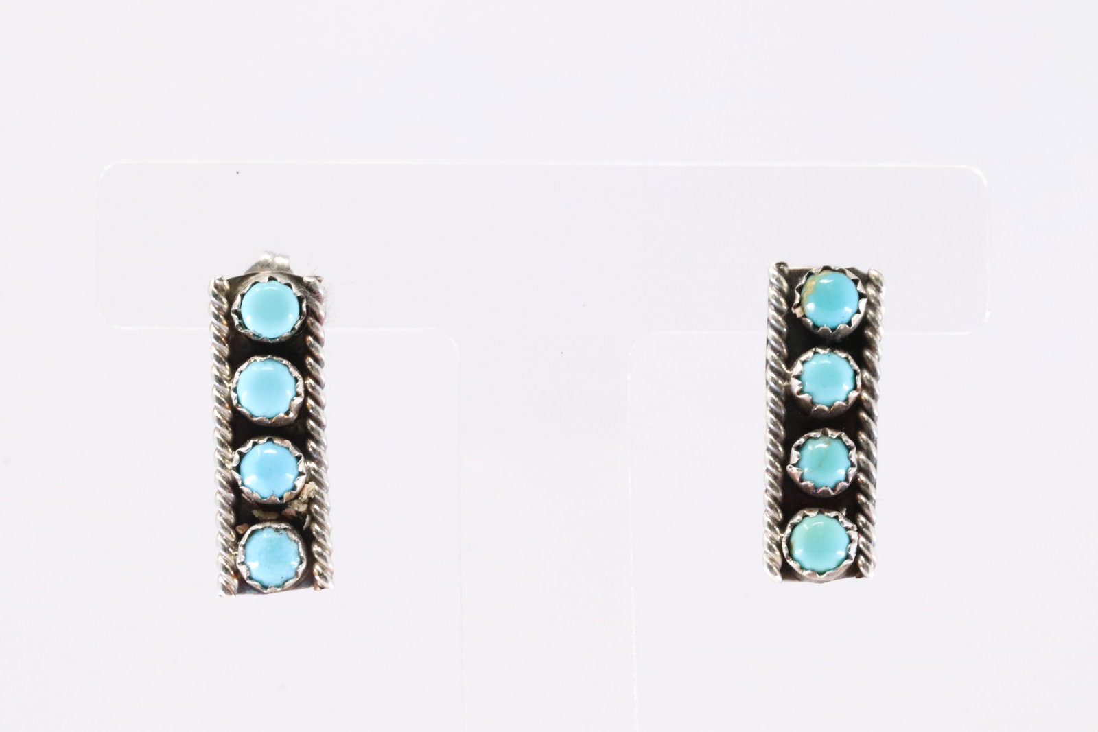 America Sterling Silver Turquoise Post Earring's.: This is a America Sterling Silver Turquoise Post Earring's.