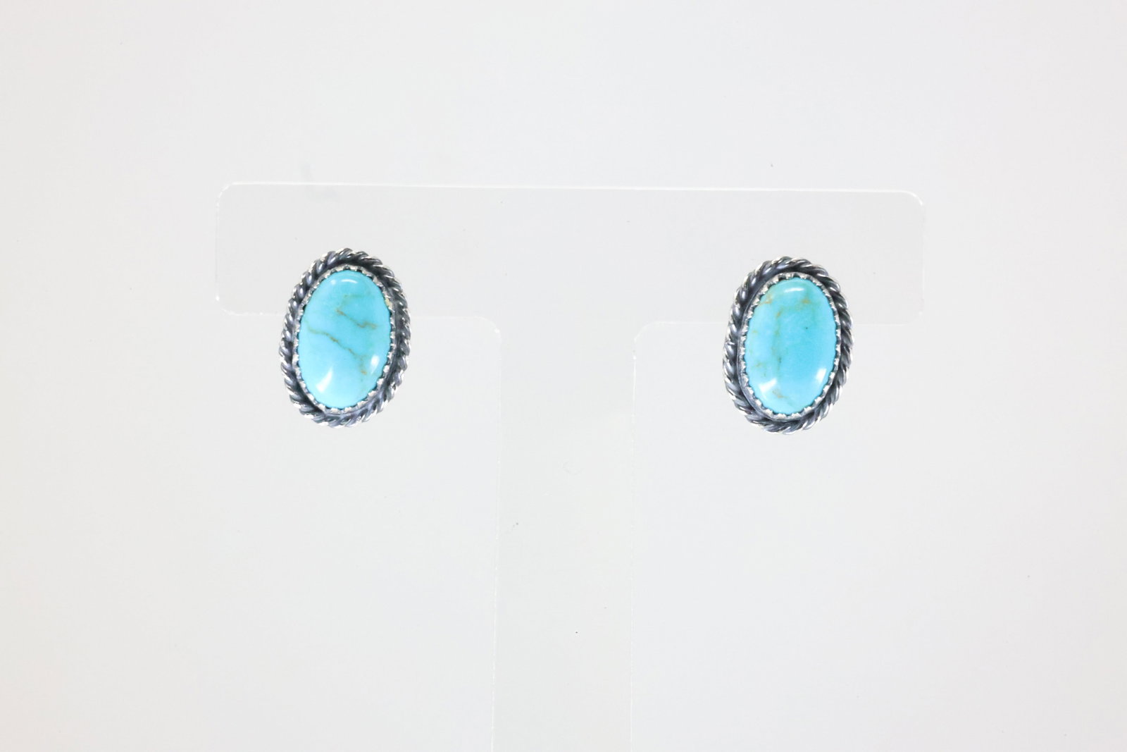 America Sterling Silver Turquoise Post Earring's. (1 of 3)