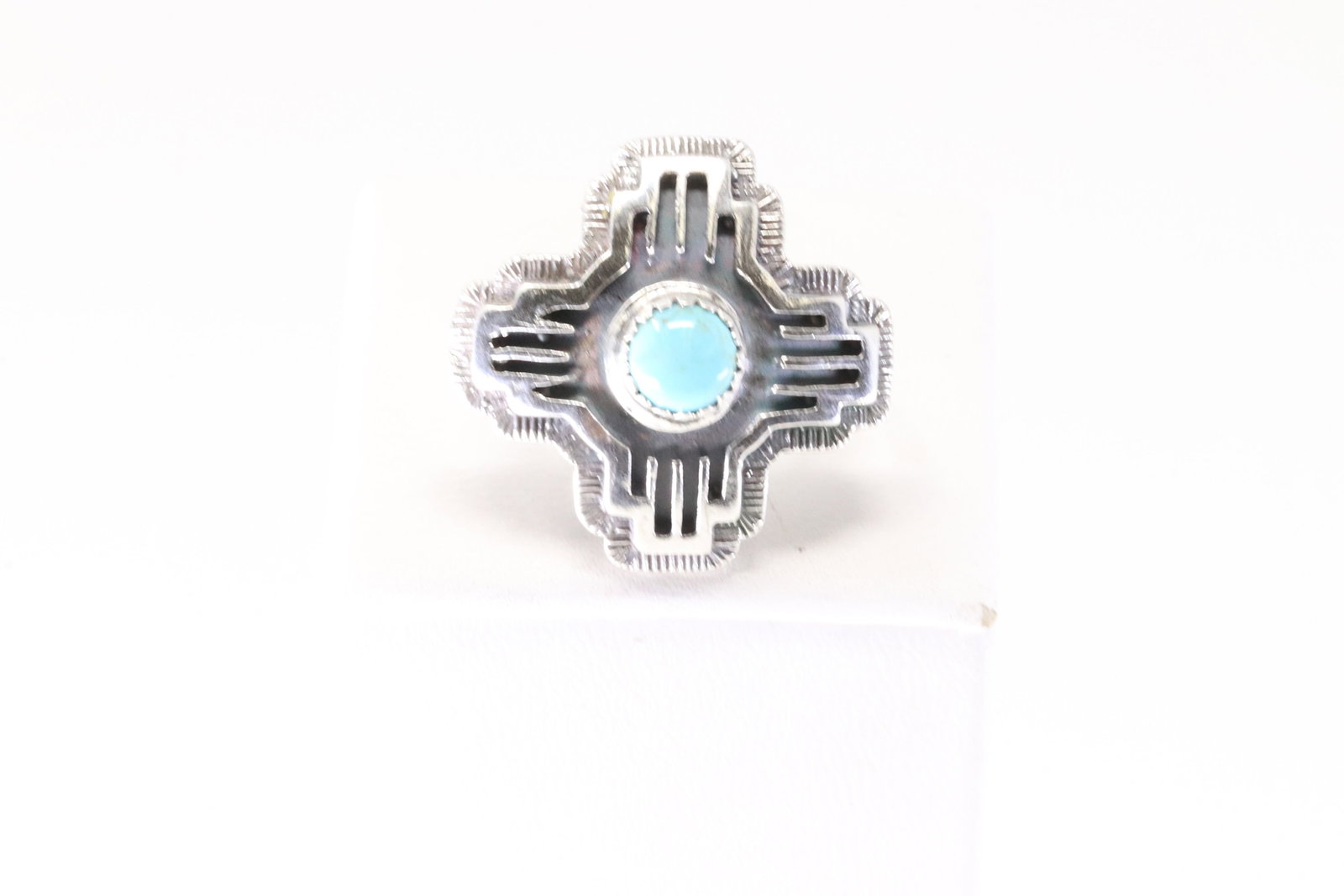Native America Navajo Sterling Silver Turquoise Ring By Letricia Largo. From R.B Company.: This is a Native America Navajo Sterling Silver Turquoise Ring By Letricia Largo. Stamp By R.B Company. Ring Size: 8.50.