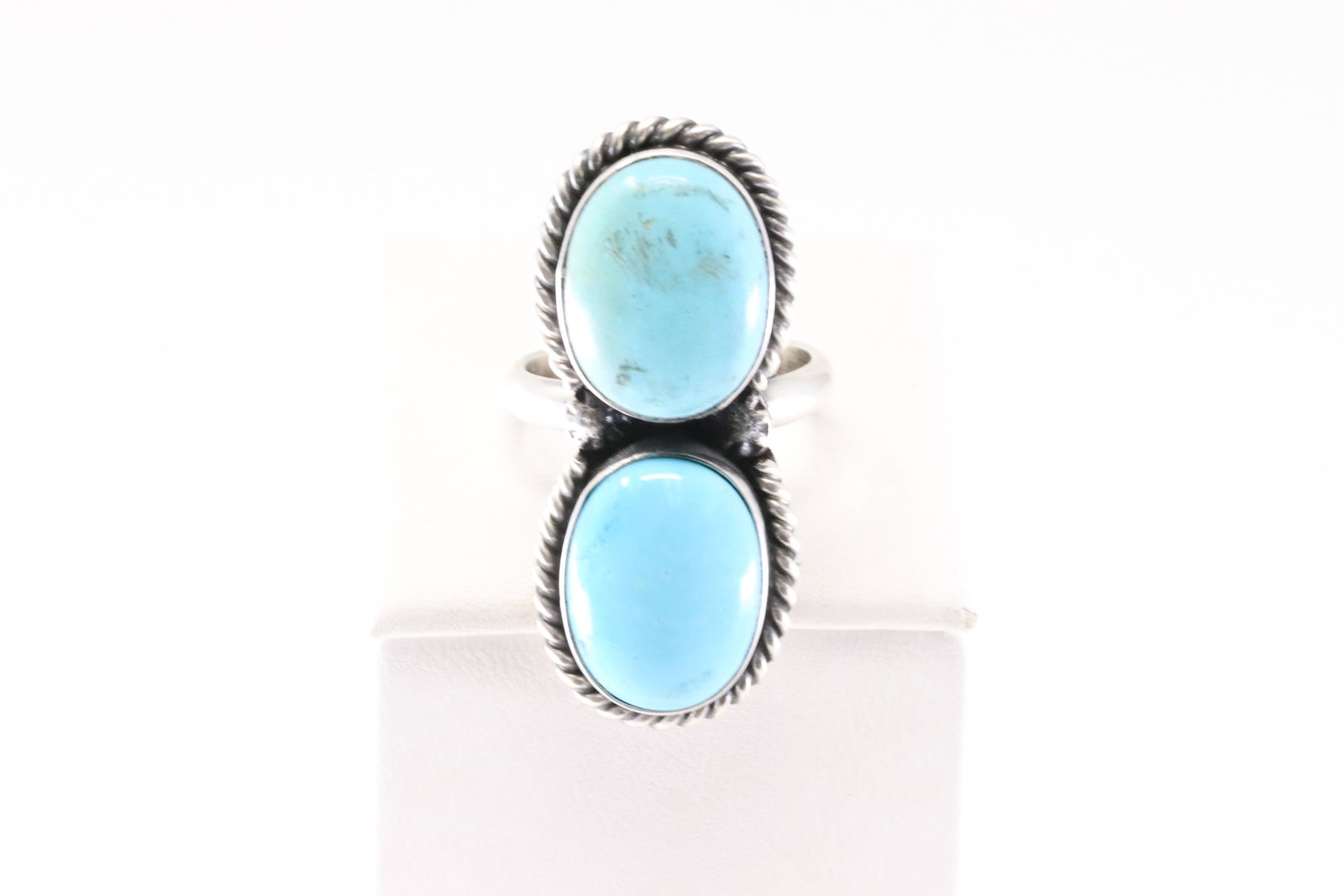 Native America Sterling Silver Turquoise Ring By Eugene Belone. (1 of 4)