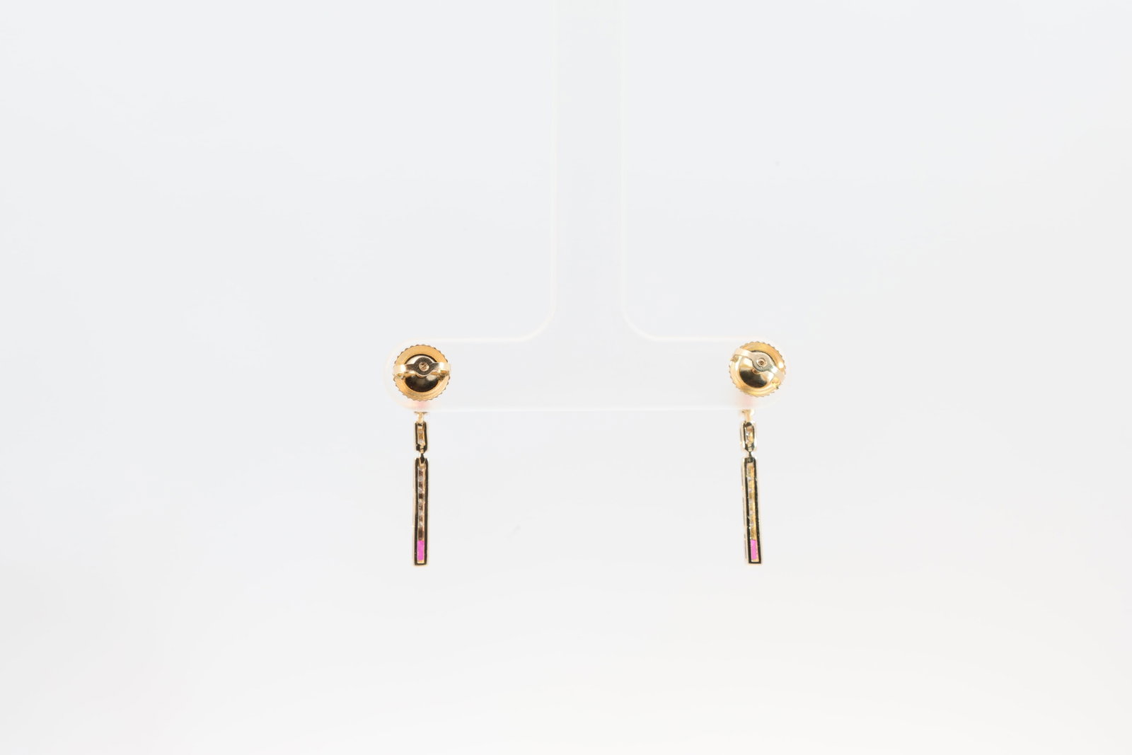 Ruby & Diamond Stud Earring 14Kt. - 4