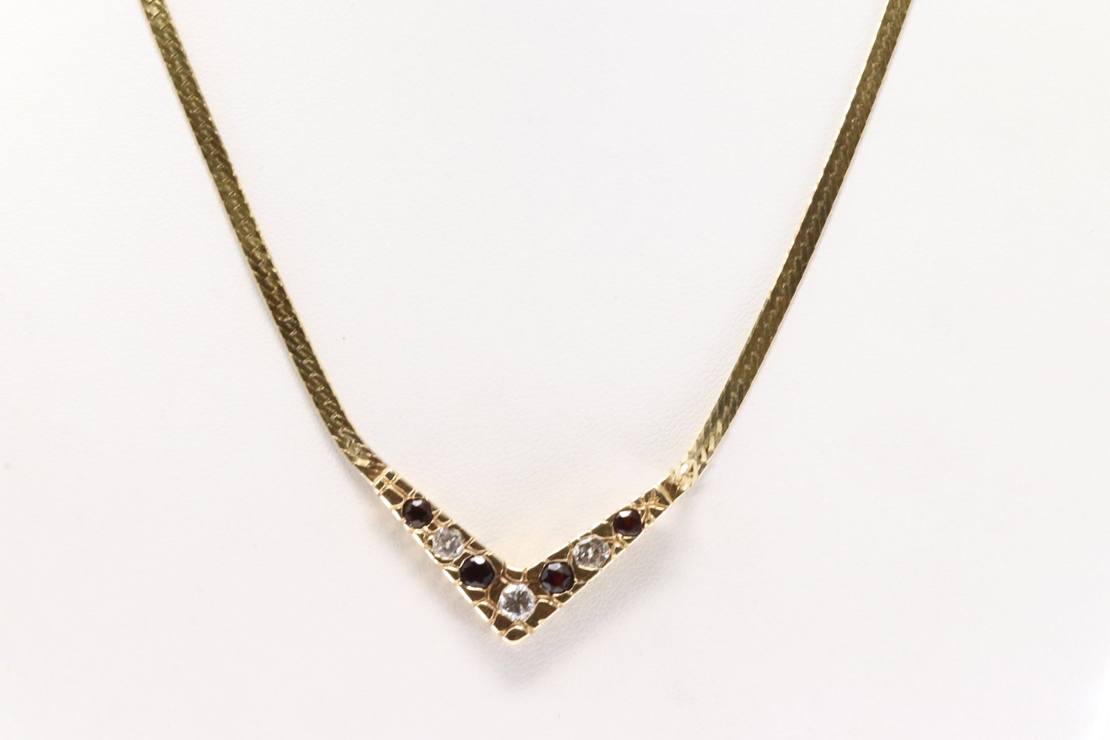 Ruby & Diamond Necklace 14Kt.: Ladies 14Kt Yellow Gold Ruby & Diamond Necklace. This Elegant Necklace has 3 Rubies Gemstone & 3 Round Sparkling Diamonds. Diamond Weight Approx: 0.75ctw. Necklace Length: 16.00. Total Weight: 5.90