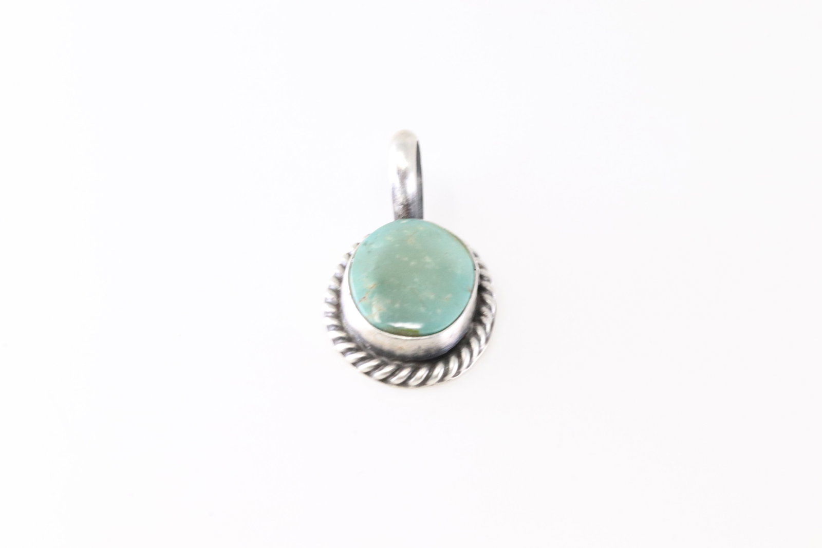 Native America Navajo Sterling Silver Turquoise Pendant By Johnny Dixon. (1 of 3)