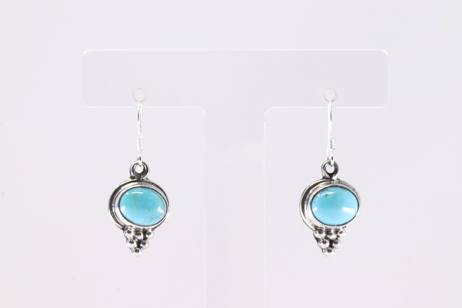 Native America Navajo Sterling Silver Turquoise Dangling Earring's By Isabelle Yazzie. From R.B (1 of 3)