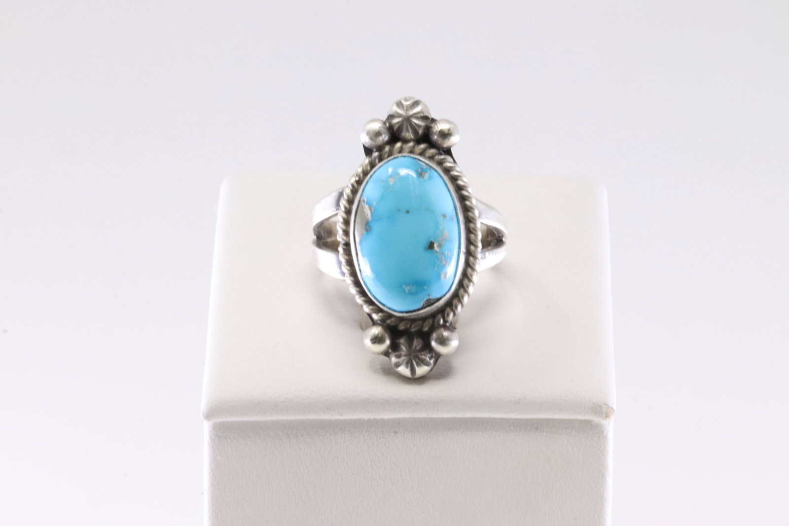 Native America Navajo Sterling Silver Turquoise Ring By R. (1 of 3)