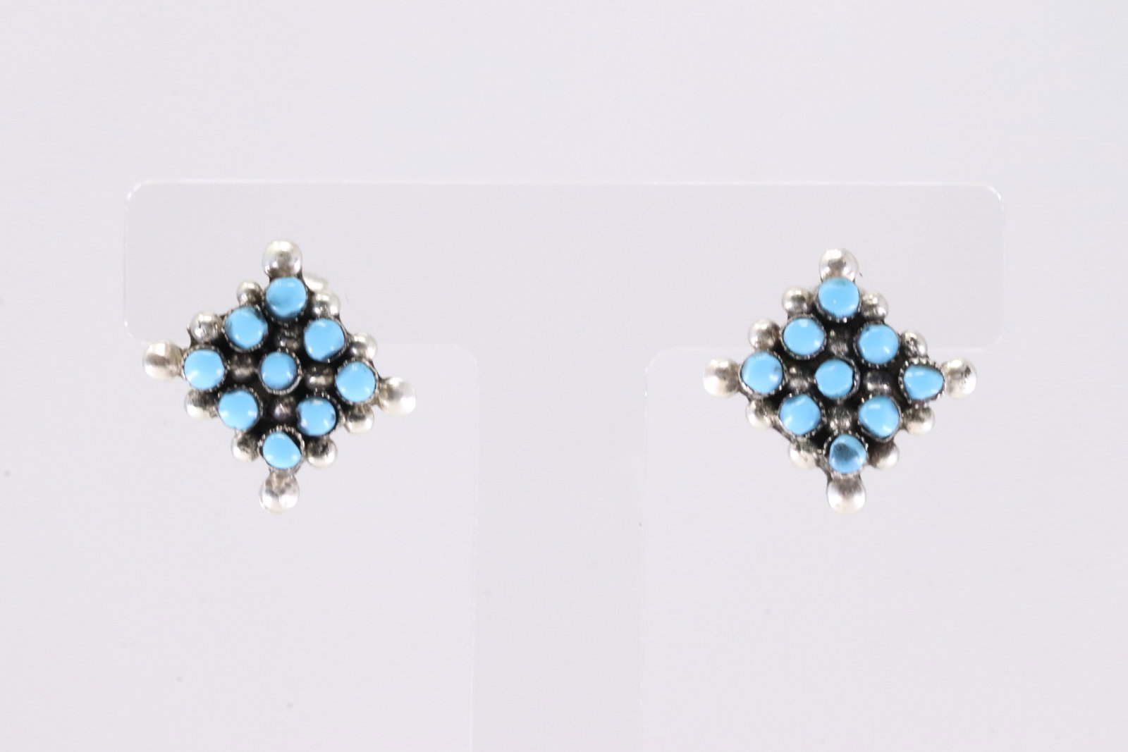 America Sterling Silver Turquoise Post Earring's.: This is a America Sterling Silver Turquoise Post Earring's.