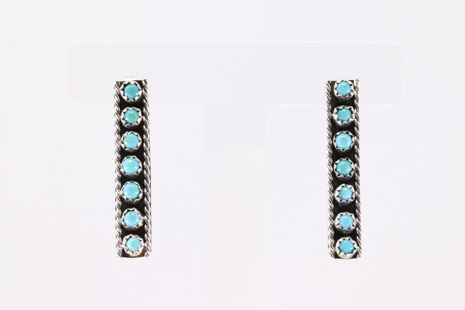 America Sterling Silver Turquoise Post Earring's. (1 of 4)
