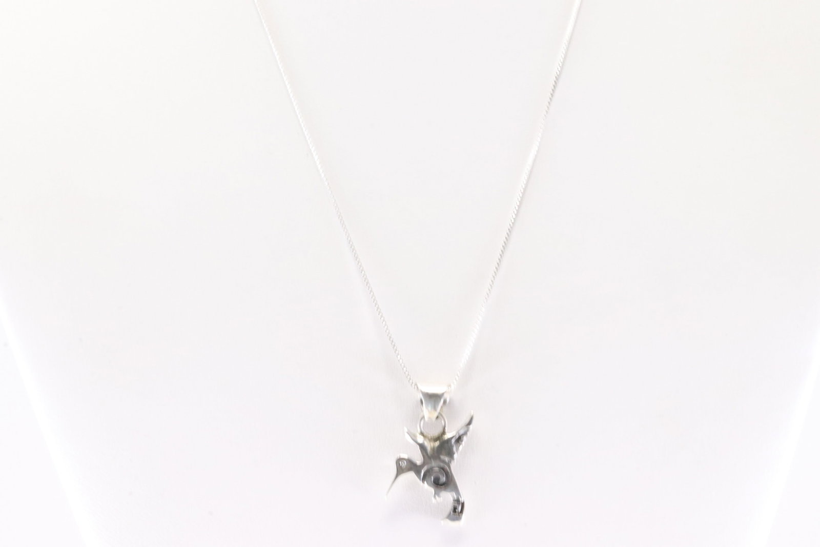Native America Navajo Sterling Silver Hummingbird Pendant. With A 925 Necklace.: This is a Native America Navajo Sterling Silver Hummingbird Pendant. With A 925 Necklace. Necklace Length: 18.00"